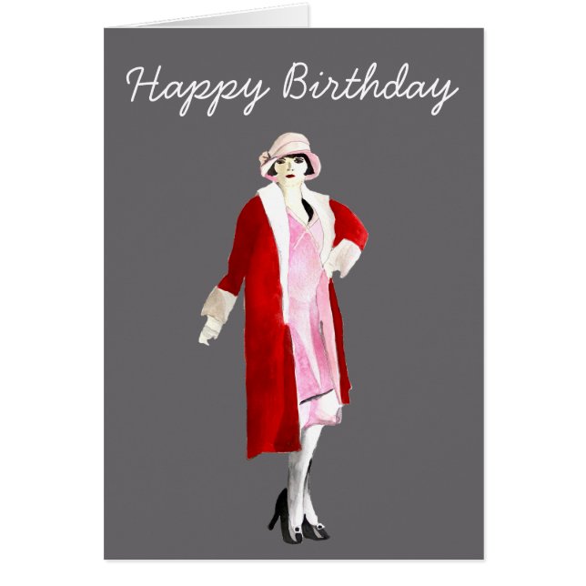 Flapper vintage fashion lady roaring twenties (Front)