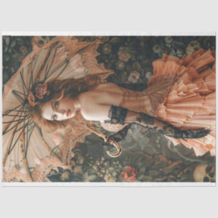 Flapper Vintage Lady Roaring 20's Decoupage  Tissue Paper