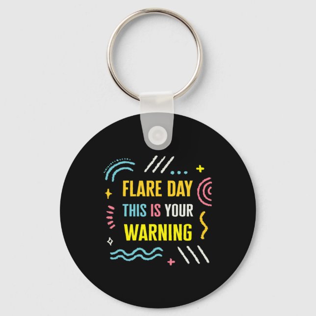 Flare Day Complex Regional Pain Syndrome Awareness Keychain (Front)