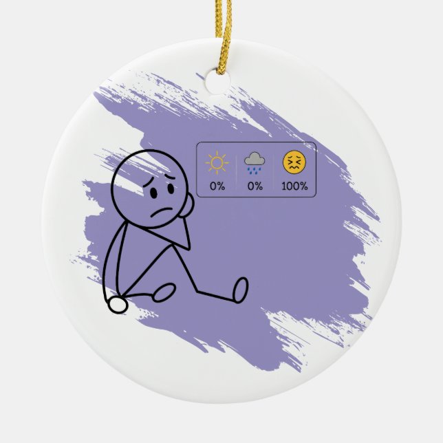 Flare Day Nope Humour Custom Condition Ornament (Front)