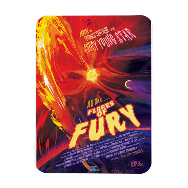 Flares Of Fury Poster, Au Microscopii. Magnet (Vertical)