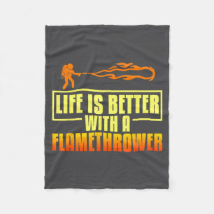 Flarower Gun Fire Thrower Flame Wean Quotes  Fleece Blanket