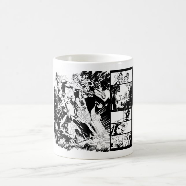 Flash and Green Lantern Panel 2 Coffee Mug (Center)
