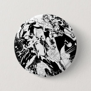 Flash and Green Lantern Panel 2 Inch Round Button