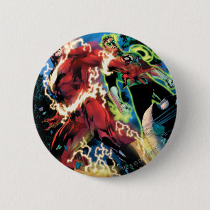 Flash and Green Lantern Panel 2 Inch Round Button