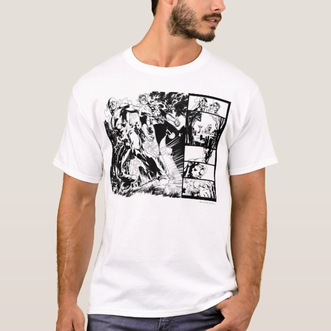 Flash and Green Lantern Panel 2 T-Shirt (Front)