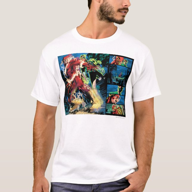 Flash and Green Lantern Panel T-Shirt (Front)