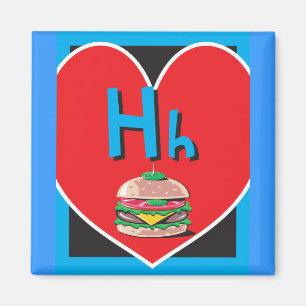 Flash Card Letter H Magnet