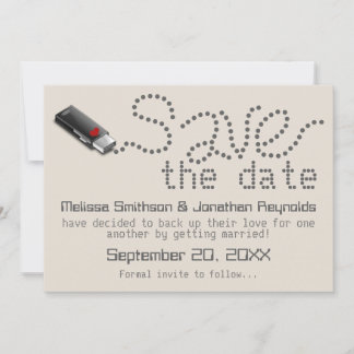 Flash Drive Save the Date Announcement
