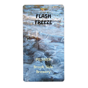 Flash Freeze ~ Étiquette de bouteille de bière