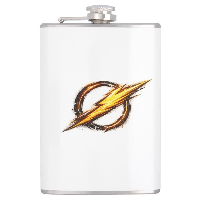 Flash inspired logo hip flask (Front)