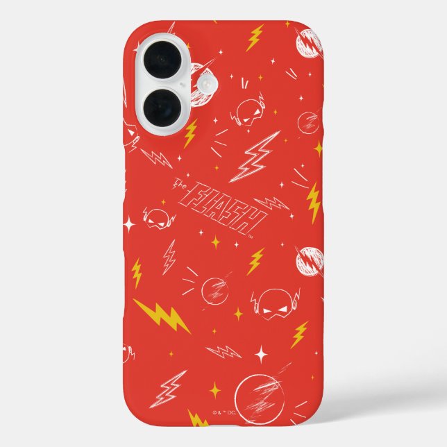 Flash Lightning Icon and Doodle Pattern Case-Mate iPhone Case (Back)
