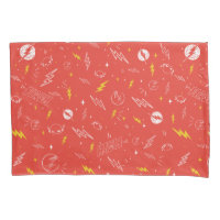 Flash Lightning Icon and Doodle Pattern