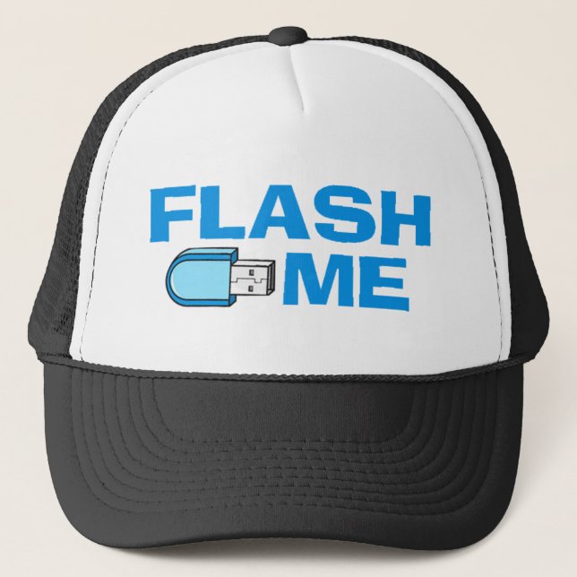 flash_me trucker hat (Front)