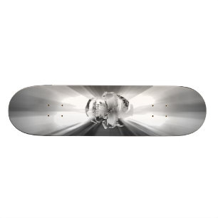 FLASH SKULL SILVER SURFER SKATEBOARD
