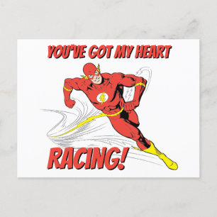 Flash - You've Got My Heart Racing Valentine Holiday Postcard