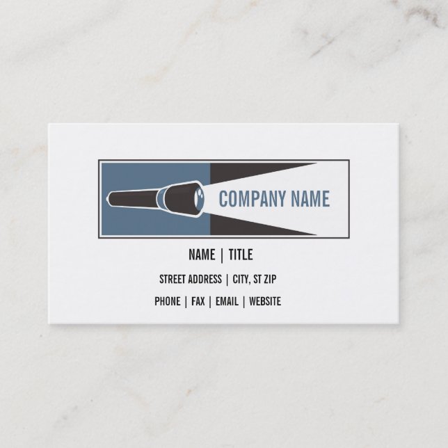Flashlight Customizable Business Card Template (Front)