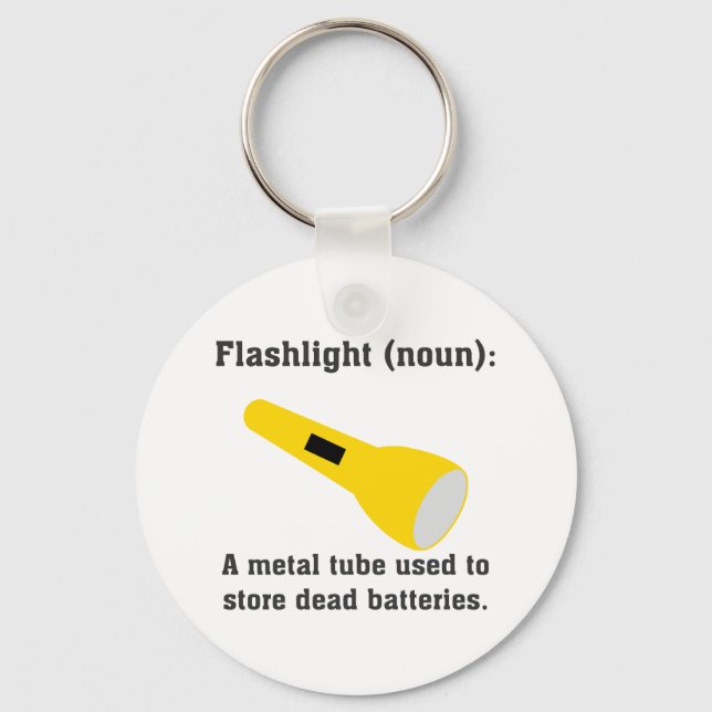 Flashlight definition funny t-shirts and more. keychain (Front)