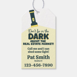 Flashlight, Light, Realtor Pop-by Keychain Promo Gift Tags
