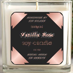 Flashy Black and Pink Product Packaging Labels