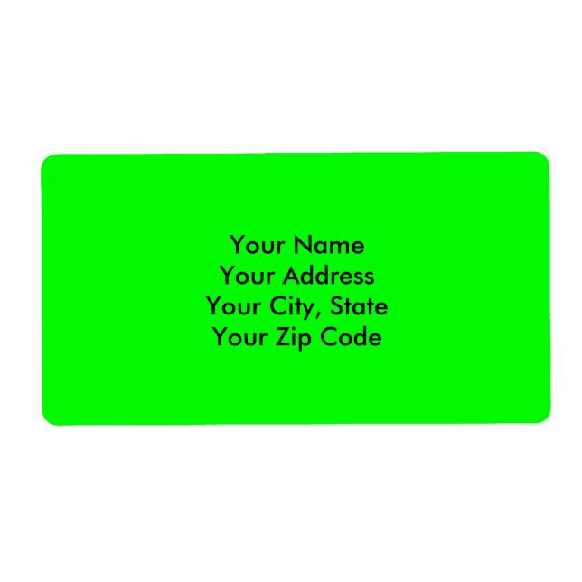 Flashy Bright Neon Green Accent Colour (Front)