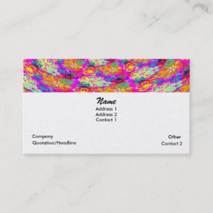 FLASHY BUSINESS CARDS - PSYCHEDELIC FLOWERS DESIGN