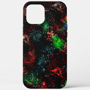 Flashy colour patches under dark and mosaic traces iPhone 12 pro max case