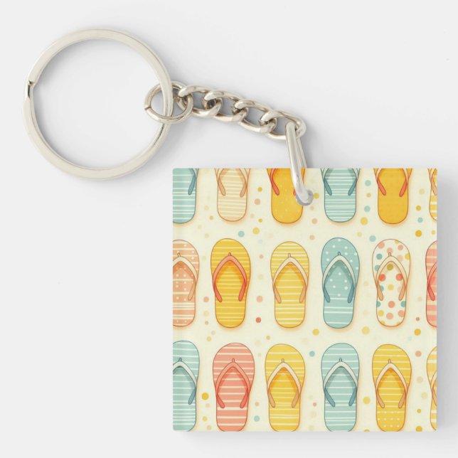 Flashy Flip-flops  Keychain (Front)
