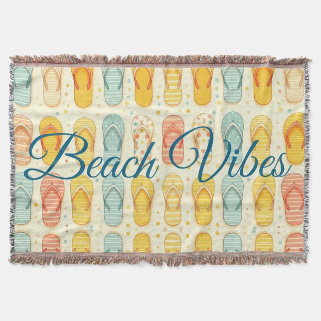 Flashy Flip-flops  Throw Blanket (Front)