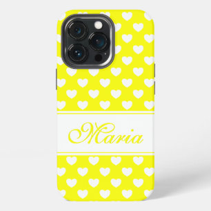 Flashy Lemon Yellow iPhone Cover With Your Name