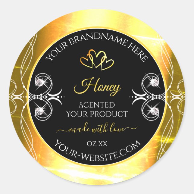 Flashy Or éblouissant Produit Diamants Étiquette N (Devant)