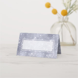 Flashy Platinum Sequins Look All Occasion Place Card