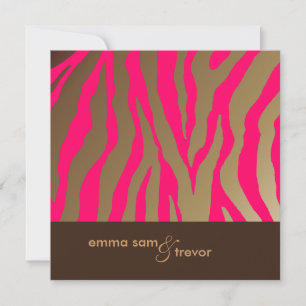 Flashy zebra stripes/FULLY customizable/DIY colour Invitation