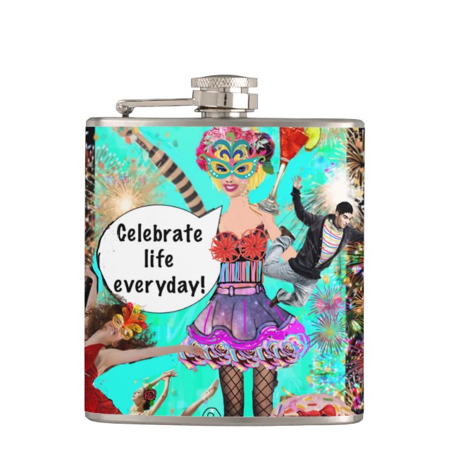 Flask-celebrate Hip Flask (Front)