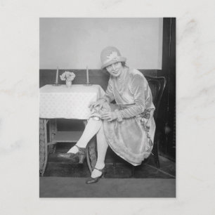 Flask Hidden in Garter, 1926 Postcard