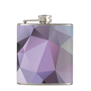 Flask: Polygon Design-Shades of Purple & Lavender Hip Flask