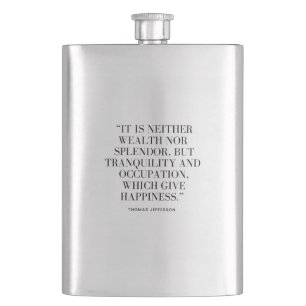 Flask with Happiness and Wealth Quote