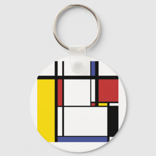 Flasks Gift - Piet Mondrian Keychain