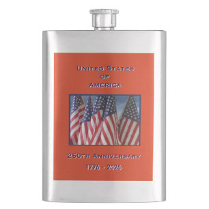 Flasque 250e anniversaire USA drapeaux patriotiques