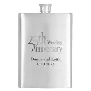 Flasque 25e anniversaire du Mariage d'argent