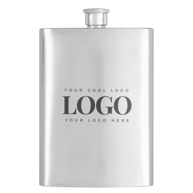 Flasque Ajouter votre logo commercial Rectangle Simple Min (devant)