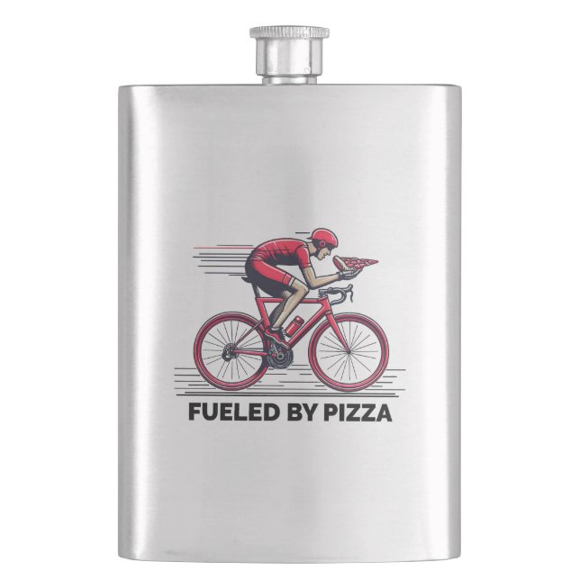 Flasque Alimenté Par Pizza Cyclist (devant)