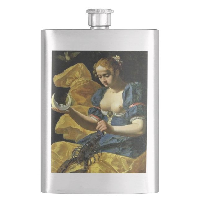 FLASQUE ANTIQUE RENAISSANCE TAROT 18 - LA LUNE (devant)