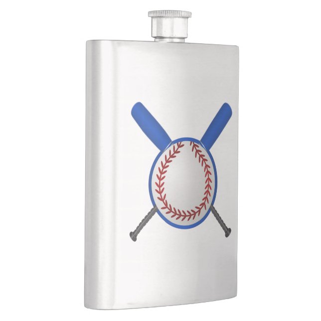 Flasque Base-ball et battes croisées (Droite)