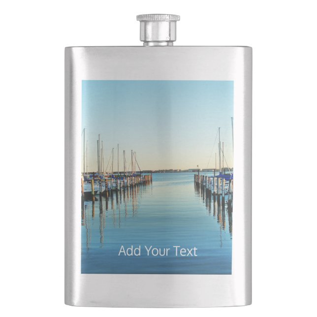 Flasque Bateaux à la marina par Shirley Taylor (devant)