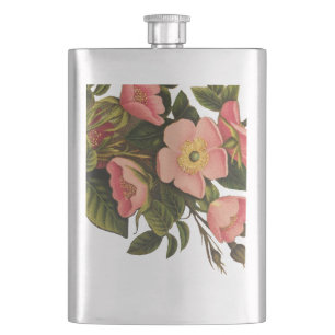 Flasque Belle Botanique rose Rose vintage