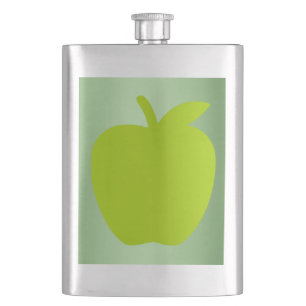 Flasque Belle silhouette de pomme verte