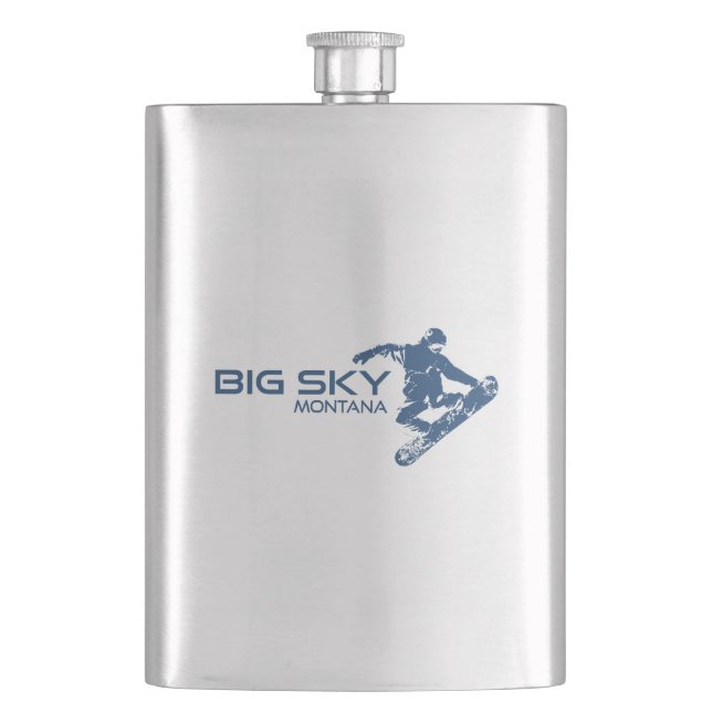 Flasque Big Sky Resort Montana Snowboardeur (devant)