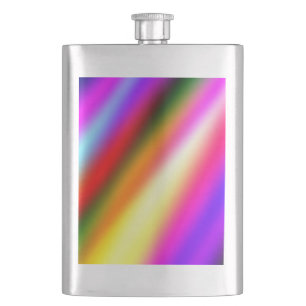 Flasque Bleu rose ombre couleur d'eau abstrait pastel arc-