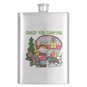 Flasque Blond Girl Crazy Pour Camping